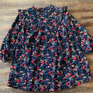 GAP Kids Floral Blouse - Navy and Multicolor